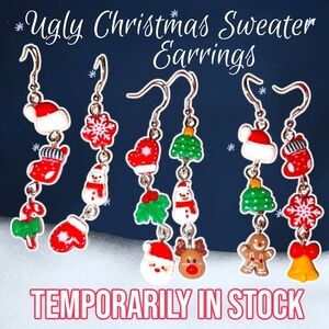 UGLY SWEATER CHRISTMAS EARRINGS (Back In Stock)